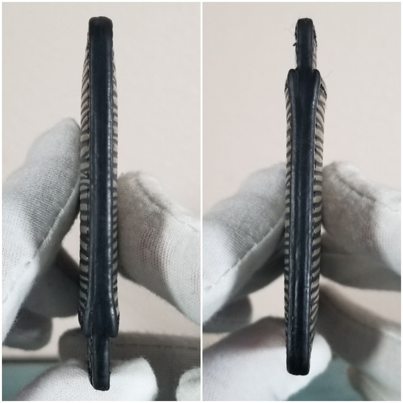 Louis Vuitton Card Case Silver Platinum Black Epi Leather Holder Wallet Rare - Picture 10 of 11